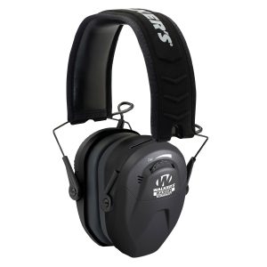 Walker's Razor Compact Electronic Muff 23 dB Over the Head Black Polymer Fits Youth/Women