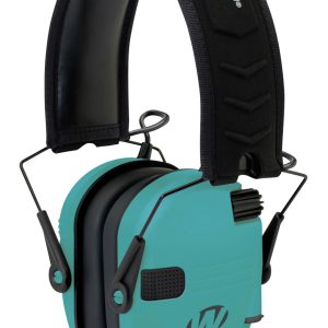 Walker's Razor Slim Electronic Muff 23 dB Over the Head Black/Teal Polymer