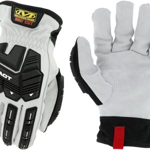 Mechanix Wear M-Pact HD Driver F8-360 White DuraHide Leather Small Elastic