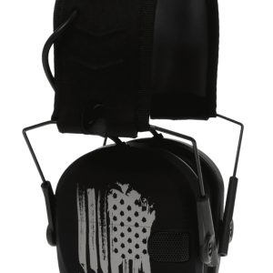 Walker's Razor Slim Electronic Freedom Muff 23 dB Over the Head Black w/Distressed U.S Flag Polymer