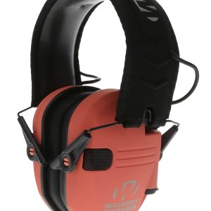 Walker's Razor Slim Electronic Muff 23 dB Over the Head Coral/Black Polymer