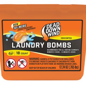 Dead Down Wind Laundry Bombs Odor Eliminator Unscented Scent 12.24 oz Tub 18 count