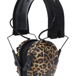 Walker's Razor Slim Electronic Muff 23 dB Over the Head Leopard Print/Black Polymer