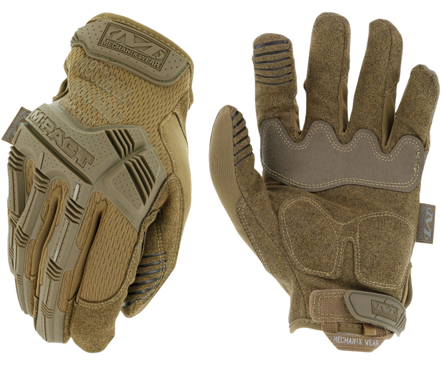 Mechanix Wear M-Pact Coyote Synthetic Leather Small TPR Closure