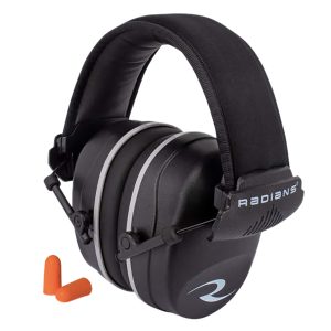 Radians R2500 Muff Foam 25 dB 32 dB Over the Head Orange Black Adult 1 Pair