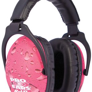 Pro Ears ReVO Passive Muff 26 dB Over the Head Black w/Pink Rain Pattern Youth 1 Pair
