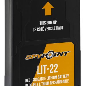 Spypoint LIT-22 Rechargeable Lithium Battery Pack Black 7.4 Volts