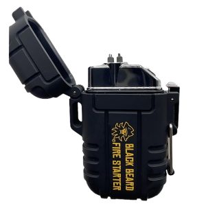 Black Beard Fire Starters Lighter Black Includes USB Charging Cord