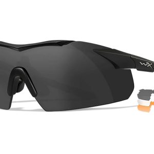 Wiley X Vapor Comm Temples Smoke Gray/Clear/Light Rust Lens Polycarbonate Matte Black Frame