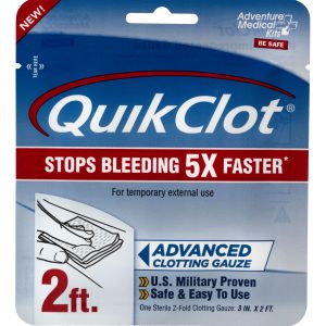 Adventure Medical Kits QuikClot Stop Bleeding White Clotting Gauze
