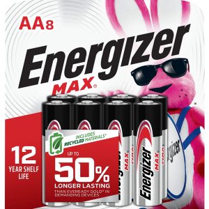 Energizer AA Max Silver 1.5V Alkaline, Qty (8) Single Pack
