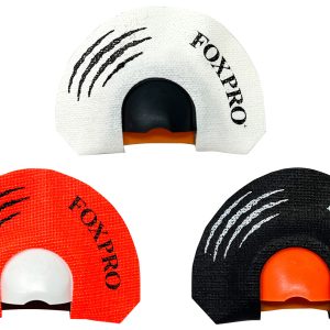 Foxpro Predator Combo Diaphragm Call Rabbit/Coyote Sounds Attracts Coyotes Black/Red/White 3 Pack