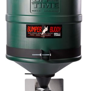 On Time Bumper Buddy ATV Spreader Green ABS Plastic, 20 Gallon Capacity, Heavy Duty Motor, 4-20 Feet Broadcast, Manual Cut-Off Switch, Universal Mount