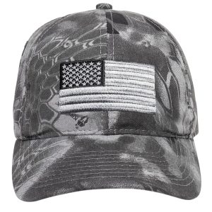 Outdoor Cap 120159-3-3 USA Flag  Kryptek Raid Hook & Loop OSFA Unstructured