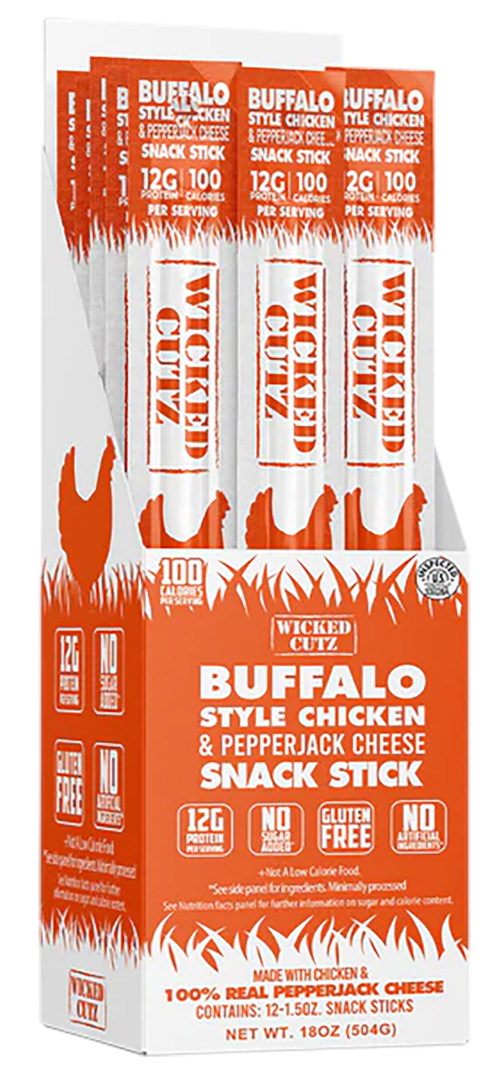 Wicked Cutz Buffalo Style Chicken & Cheese Sticks 12 Pack