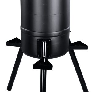 On Time Buckeye Gravity Feeder made of Polyethylene with 200 lbs Capacity, 2" Metal Legs, 3 Feeding Stations, Removable Lid & Accepts All Types of Feed