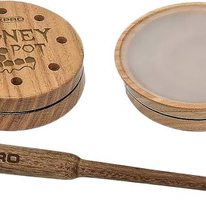Foxpro Honey Pot Friction Call Turkey Sounds Attracts Turkeys Natural Honey Locust Wood/Crystal