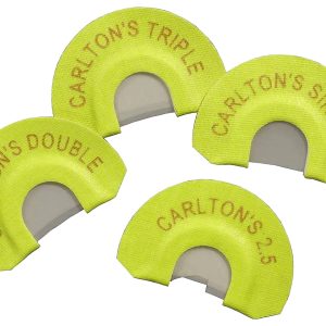 Wayne Carlton's Calls Essential Elk Diaphragm Call Single/Double/Triple/2.5 Reed Attracts Elk Yellow 4 Per Pkg