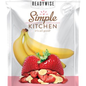 ReadyWise Simple Kitchen Freeze Dried Fruit Strawberry & Bananas 1 Serving Pouch 6 Per Case