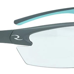 Radians Ladies Range Eyewear Women Clear Lens Gray with Aqua Accents Frame