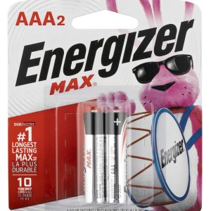 Energizer AAA Max Black/Silver 1.5V Alkaline Qty (2) Single Pack