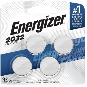 Energizer CR2032 Lithium Battery Silver 3.0 V 235 mAh, Qty (4) Single Pack