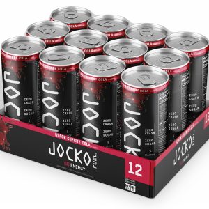 Jocko Fuel Black Cherry Vanilla Energy Drinks 12oz 12Pack