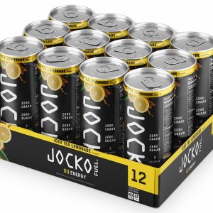 Jocko Fuel Iced Tea Lemonade Energy Drinks 12oz 12Pack