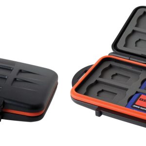 Stealth Cam Memory Card Storage Case Black/Red Black/Orange Polycarbonate Includes 12 Full Sized SD Cards