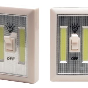 Cyclops Light Switch 200 Lumens LED Ivory Plastic 2 pk