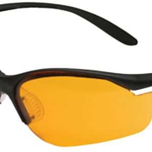 Howard Leight Uvex Vapor II Shooting Glasses Adult Orange Lens Anti-Fog Polycarbonate Black Frame