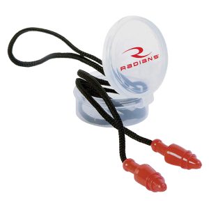 Radians SnugPlugs 28 dB Behind the Neck Red/Black Adult 1 Pair