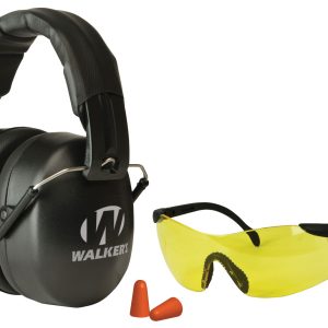 Walker's EXT Range Shooting Muff Combo Kit Includes Foam Ear Plugs, 31 db Over the Head Shooting Muff, Sport Glasses w/Polycarbonate Lens