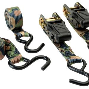 HME Camouflage Ratchet Tie Down Straps Camouflage 4 Pack